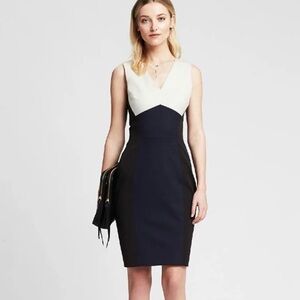 Banana Republic Black and White Women's Work Dress
